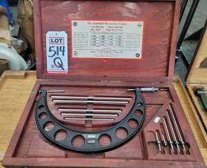 STARRETT 6"-12" MICROMETER, NO. 224, W/ CASE-514Q