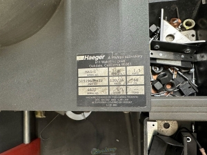 2000 HAEGER 618 INSERTION PRESS W  AUTOFEED SYSTEM MODEL 618 1L S N O6L 00776-24