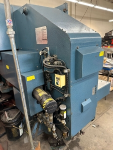 1985 AMADA TURRET PUNCH PRESS MODEL PEGA 345 KING 30 TON 58 STATION 40inch X 50inch SHEET SIZE THICK TURRET BALL TABLE FANUC P 6M CNC CONTROL UNISORB VIBRATION ISOLATION PADS NEW CLUTCH AND BRAKE INSTALLED APPROX. 1 YEAR AGO S N AK450018-31