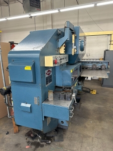 1985 AMADA TURRET PUNCH PRESS MODEL PEGA 345 KING 30 TON 58 STATION 40inch X 50inch SHEET SIZE THICK TURRET BALL TABLE FANUC P 6M CNC CONTROL UNISORB VIBRATION ISOLATION PADS NEW CLUTCH AND BRAKE INSTALLED APPROX. 1 YEAR AGO S N AK450018-31