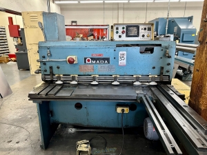 AMADA SHEAR MODEL M 1232 1 8inch X 4 ft CAPACITY 27inch SQUARING ARM S N 1230914-35