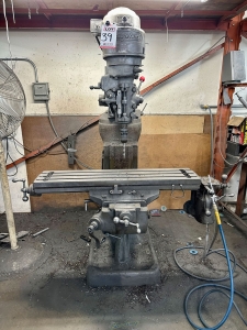 BRIDGEPORT VERTICAL MILL 9inch X 42inch TABLE J HEAD S N J53735 POWERFEED-39