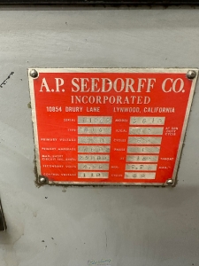 SEEDORFF SPOT WELDER MODEL 3010 75 KVA 12? ARMS S N 11325-40