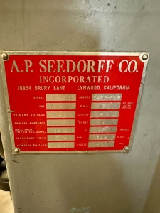 SEEDORFF SPOT WELDER MODEL 3466 302 30 KVA 18? ARMS S N 11483-41