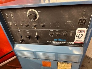 MILLER SYNCROWAVE 300 WELDING POWER SOURCE W  ARGON TANK-42