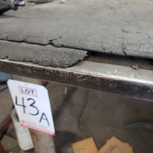 WELDING TABLE W  10 ft X 4 ft X 1inch THICK STEEL TOP CONTENTS NOT INCLUDED-43A