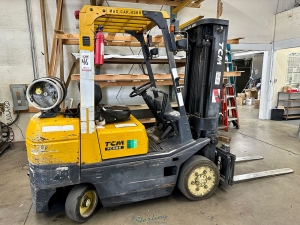 TCM LPG FORKLIFT MODEL FCG25T7T 4300 LB CAPACITY SIDE SHIFT 3 STAGE MAST SOLID TIRES LOAD LIGHTS 04321 HOURS S N A15G05135 (DELAYED PICKUP UNTIL JULY 24 2023)-46
