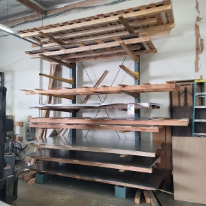 LOT   ALL SHEET STOCK ON RACK TO INCLUDE THESE 4 ft X 10 ft SHEETS: (6) 12 GA. COLD ROLLED (1) 14 GA. COLD ROLLED (1) 10 GA. GALVANIZED (2) 18 GA. GALVANIZED (16) 22 GA. COLD ROLLED (2) 12 GA. COLD ROLLED PLUS SOME ALUMINUM SHEET ON TOP-61