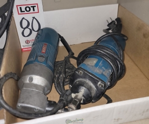 LOT   (1) RIGHT ANGLE DRILL AND (1) DRYWALL ROUTER-80