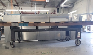 HEAVY DUTY MATERIAL CART FOR OVERSIZED PALLETS OF SHEET STOCK 90inch X 50inch CONTENTS NOT INCLUDED-86