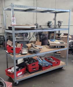 SHOP CART 6 ft X 2 ft X 75inch HT CONTENTS NOT INCLUDED-95