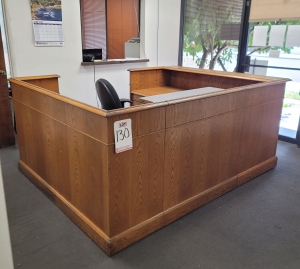 OAK RECEPTION ISLAND 8 ft X 6 ft-130