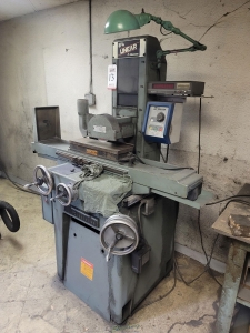 OKAMOTO LINEAR 618 SURFACE GRINDER, SONY MAGNESCALE LF-200 DIGITAL POSITION READOUT, WALKER 6" X 18" ELECTROMAGNETIC CHUCK, WALKER MAGNETIC CHUCK CONTROL-13