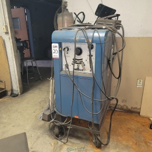 MILLER AC/DC GAS TUNGSTEN ARC WELDING MACHINE, MODEL 330A/BP, S/N HD676497, W/ ARGON CYLINDER, FOOT SWITCH-20