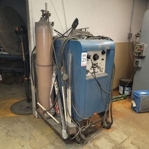 MILLER AC/DC GAS TUNGSTEN ARC WELDING MACHINE, MODEL 330A/BP, S/N HD676497, W/ ARGON CYLINDER, FOOT SWITCH-20