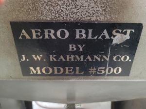 AERO BLAST SANDBLAST CABINET, MODEL #500, W/ DUST COLLECTION, WORK AREA: 3' X 2' X 2'-26