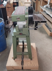 CENTRAL MACHINERY 6" X 48" BELT AND 9" DISC SANDER-1