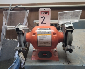CENTRAL MACHINERY 6" BENCH GRINDER, ITEM 39797, 3,450 RPM, 1/2 HP-2