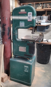 POWERMATIC BAND SAW, MODEL 141, 14" THROAT, 15" X 15" CAST TABLE, 115V, SINGLE PHASE, 1/2" X 96" BLADE, S/N 7841198-12