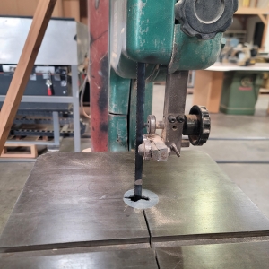 POWERMATIC BAND SAW, MODEL 141, 14" THROAT, 15" X 15" CAST TABLE, 115V, SINGLE PHASE, 1/2" X 96" BLADE, S/N 7841198-12