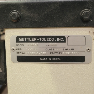 METTLER-TOLEDO PORTABLE BEAM SCALE, MODEL 4182-A, 1,000 LB CAPACITY, 19" X 28" PLATFORM, S/N 7710645.7SU-16