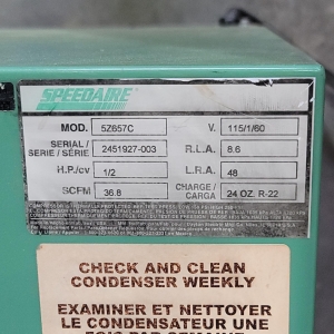 SPEEDAIRE 3-IN-1 REFRIGERATED AIR DRYER, MODEL 5Z657C, 1/2 HP, 115V, SINGLE PHASE, S/N 2451927-003-29