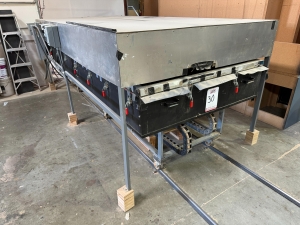 CUSTOM MADE THERMOFORMER VACUUM PRESS, 52" X 127" AIR TABLE, TRACK-30
