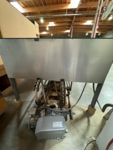 CUSTOM MADE THERMOFORMER VACUUM PRESS, 52" X 127" AIR TABLE, TRACK-30