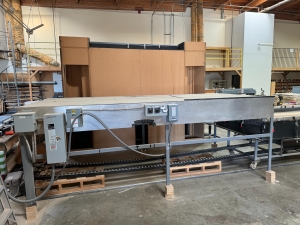 CUSTOM MADE THERMOFORMER VACUUM PRESS, 52" X 127" AIR TABLE, TRACK-30