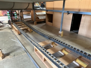 CUSTOM MADE THERMOFORMER VACUUM PRESS, 52" X 127" AIR TABLE, TRACK-30