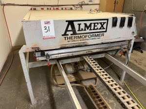 ALMEX THERMOFORMER VACUUM PRESS, 52" X 107" AIR TABLE-31
