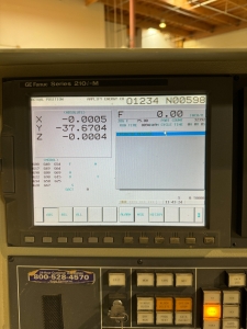 2001 KOMO CNC ROUTER, MODEL VR 510 MACH ONE, GE FANUC SERIES 210i-M CONTROL, 5' X 10' VACUUM TABLE, 8-STATION TOOL CHANGER, S/N 36327-03-01-01-33