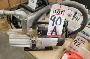 MASTERCOOL TWO STAGE VACUUM PUMP, 1 HP, 12 CFM, S/N 562030-90A