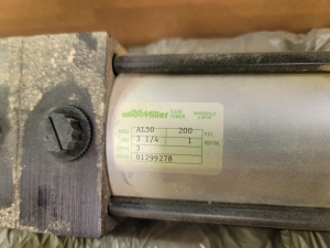 MILLER FLUID POWER PNEUMATIC CYLINDER, MODEL AL50, S/N 01299278-113