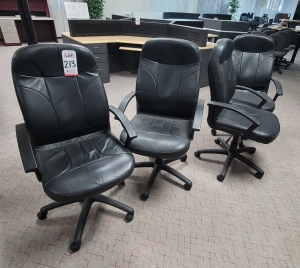 LOT - (4) BLACK OFFICE CHAIRS-213