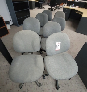 LOT - (8) UPHOLSTERED OFFICE CHAIRS-214