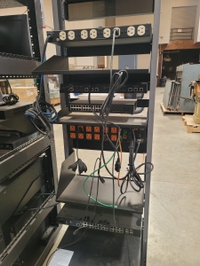 LOT - ELECTRONICS RACK, W/ CONTENTS OF ELECTRONICS-223