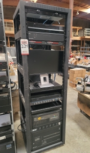 LOT - ELECTRONICS RACK, W/ CONTENTS OF ELECTRONICS-224