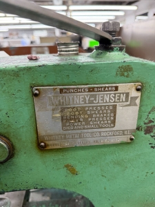 WHITNEY-JENSEN FOOT PRESS, MODEL 28-11