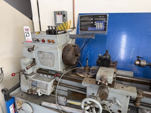 LOGAN LATHE, MODEL 7500, 14" X 40" CC, 8-1/2" 3-JAW CHUCK, THREADING, 6-STATION TURRET, TOAUTO 2-AXIS DRO-23
