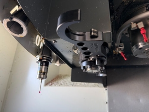 Haas-2022 HAAS DM-2 CNC VERTICAL DRILL/MILL MACHINING CENTER, MOLD MAKER, HAAS CNC CONTROL, TABLE: 34" X 15", XYZ TRAVELS: 28" X 16" X 15", CAT 40 TAPER, 15,000 RPM SPINDLE, SIDE MOUNT 18 ATC, 15 HP, THROUGH SPINDLE COOLANT, PROGRAMMABLE COOLANT NOZZLE, 32 GB EXPANDED MEMORY, WIRELESS INTUITIVE PROBING, TOOL AIR BLAST, CHIP CONVEYOR, 4TH AXIS READY, SUBPLATE, S/N 1197026-25