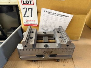 HAAS 5" MANUAL SELF-CENTERING VISE, MODEL HSCV-5-05, W/ ORIGINAL PACKAGING-27