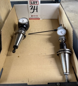 LOT - (1) HAIMER UNIVERSAL 3-D TASTER NO. 80360 W/ CAT 40 INTEGRATED BASE AND (1) SHARS COAXIAL AXIS OFFSET INDICATOR-34