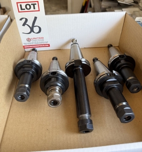 LOT - (5) CAT 40 COLLET TOOL HOLDERS-36