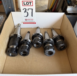 LOT - (5) CAT 40 COLLET TOOL HOLDERS-37