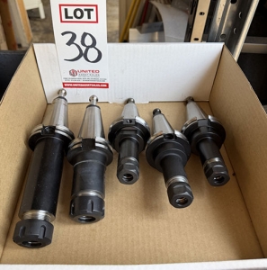 LOT - (5) CAT 40 COLLET TOOL HOLDERS-38