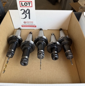 LOT - (5) CAT 40 COLLET TOOL HOLDERS-39