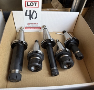 LOT - (5) CAT 40 COLLET TOOL HOLDERS-40