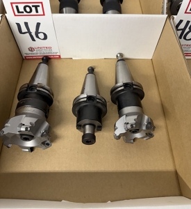 LOT - (3) CAT 40 INSERT SHELL MILLS-46