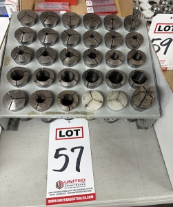 LOT - (30) 5C COLLETS W/ RACK-57